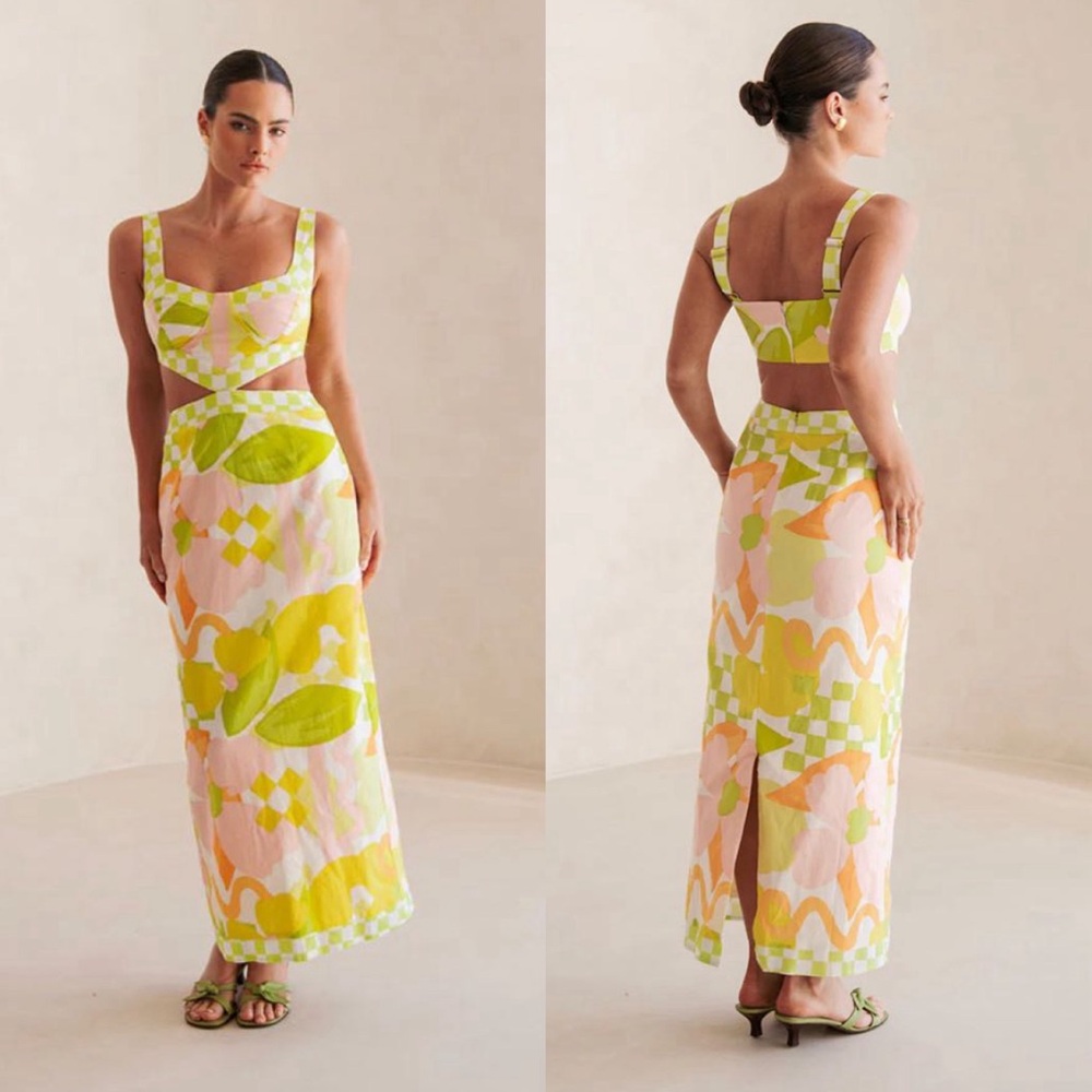 SABO Everett Dress - Checkered Floral